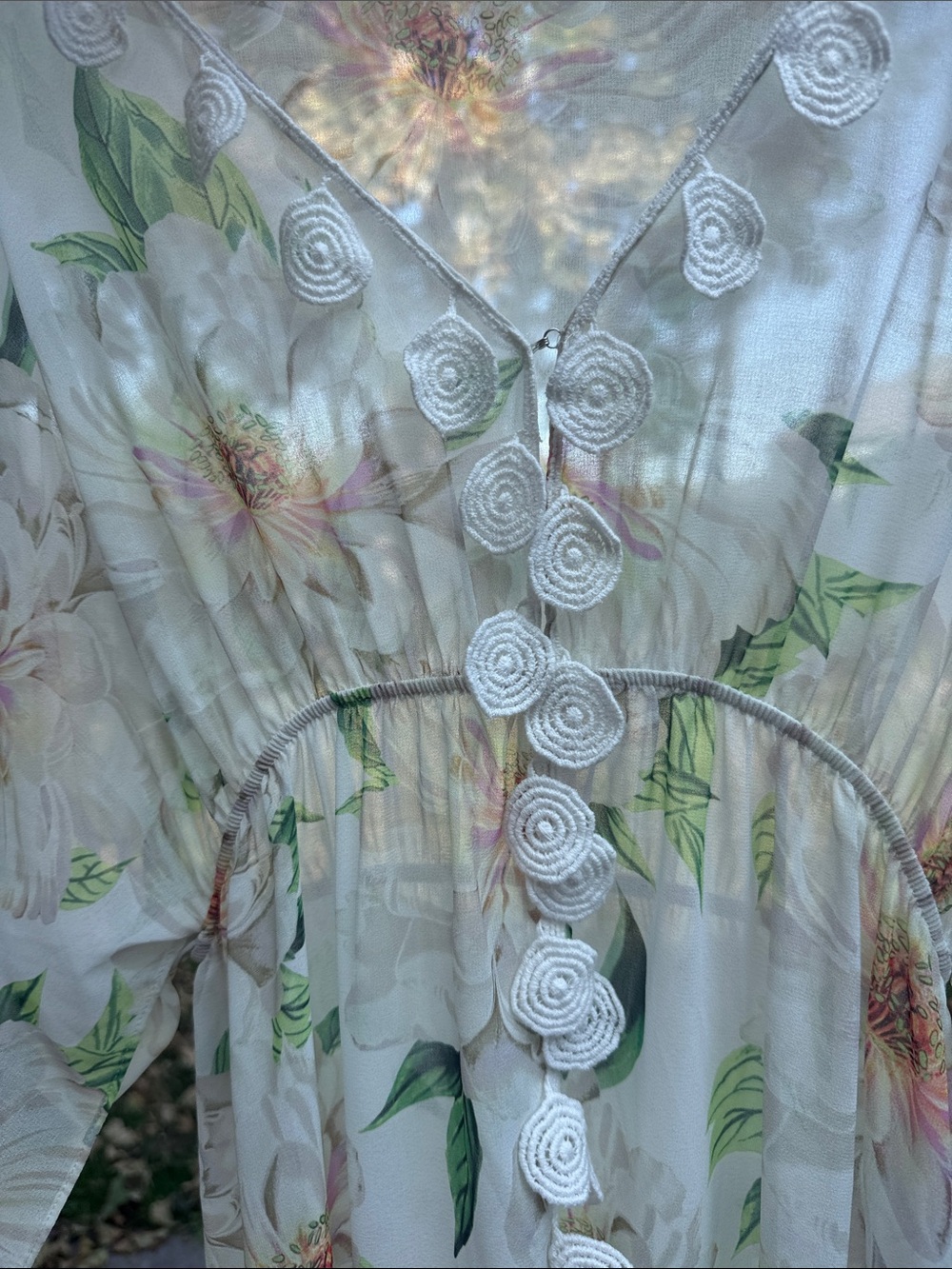 Farm Rio x Anthropologie Dahlia Floral Maxi Dress Size Medium EUC - Picture 9 of 9